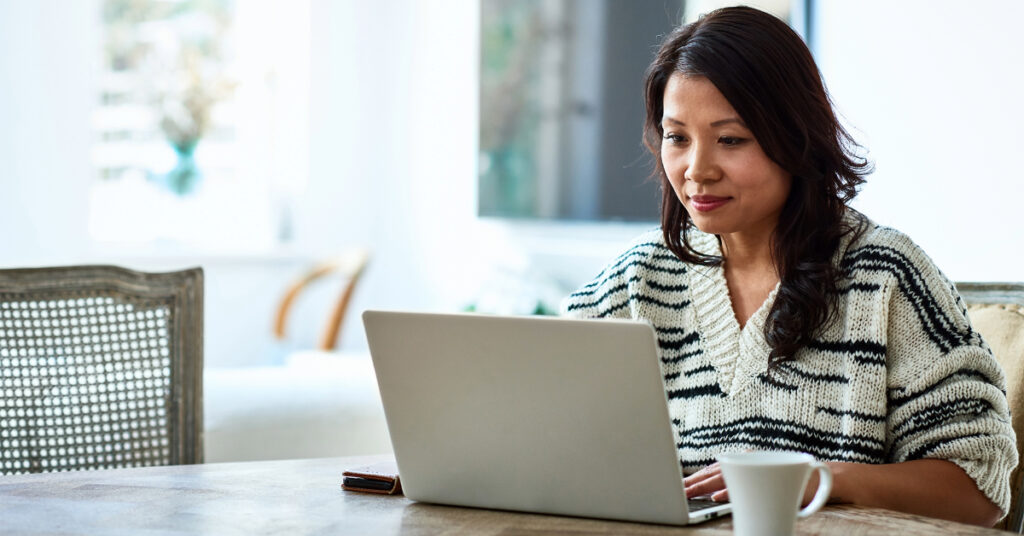 Woman at computer