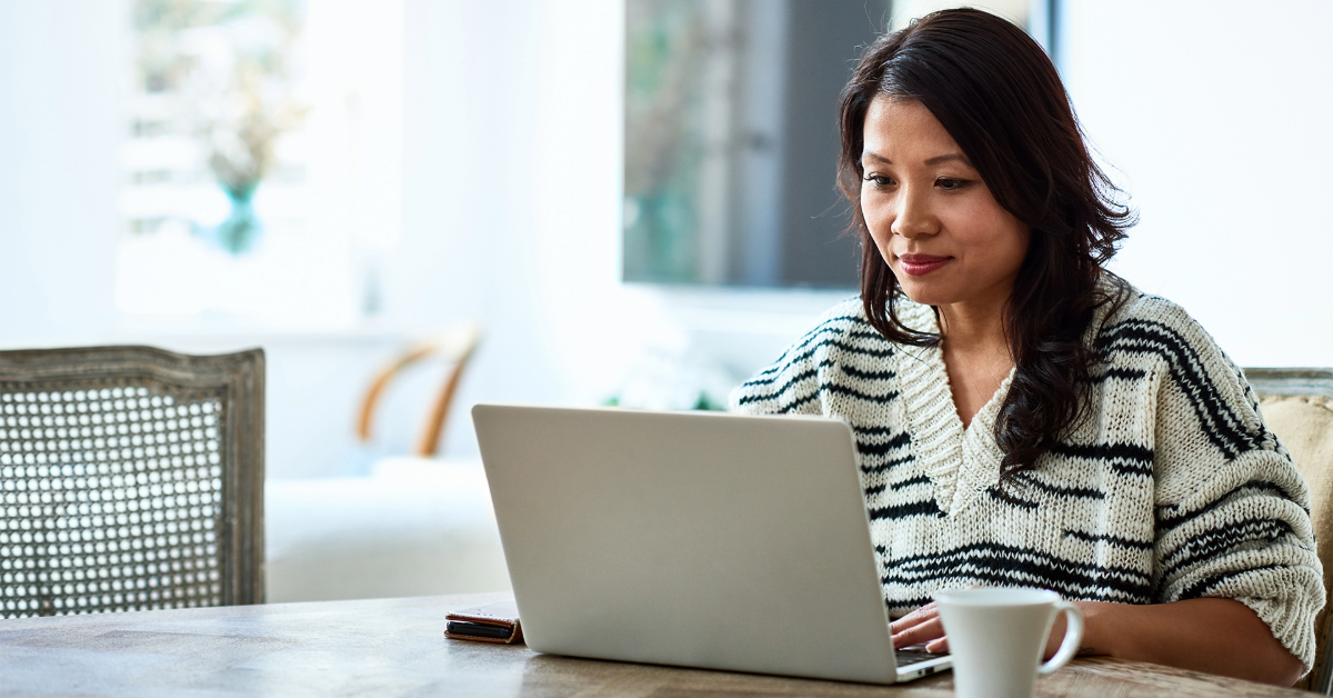 Woman at computer